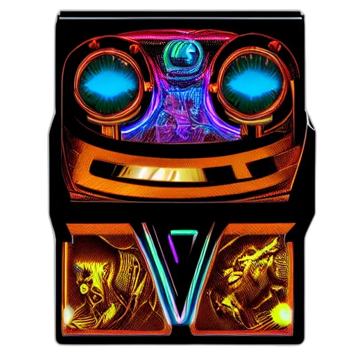 robot, face, mask, cyberpunk transparent PNG cut-out