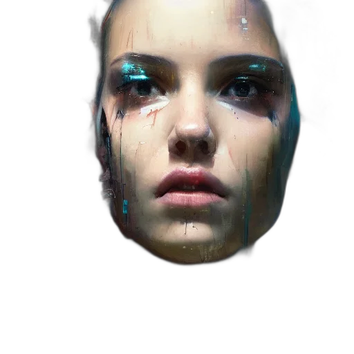 face, mask, robot, creature transparent PNG cut-out