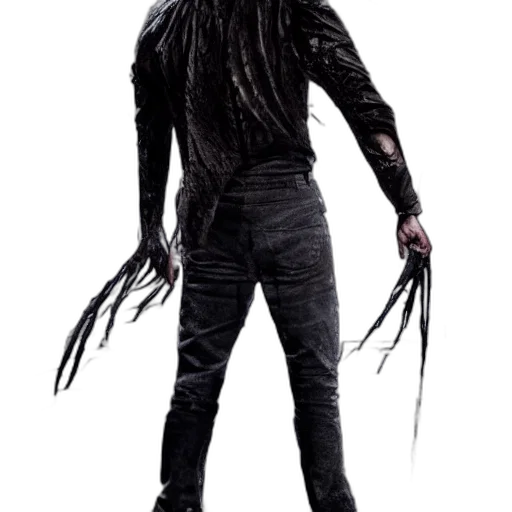 creature, hair, staff, mask transparent PNG cut-out