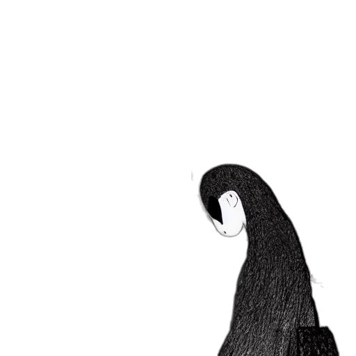 hair, dress, creature, mask transparent PNG cut-out