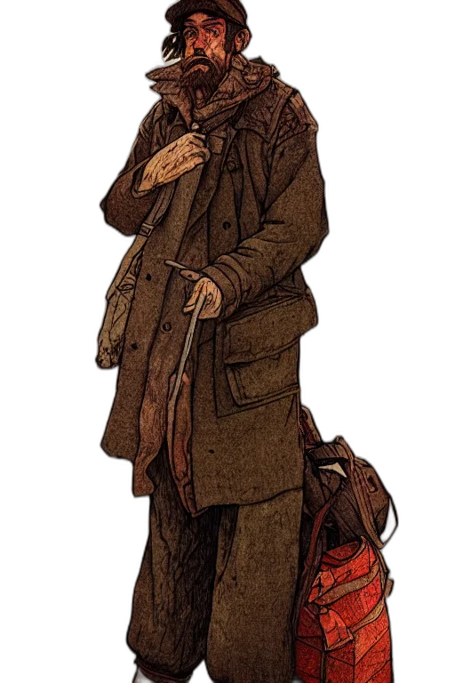 staff, jacket, face, umbrella transparent PNG cut-out