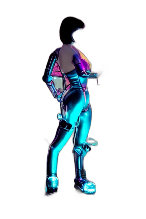 robot, weapon, staff, jacket transparent PNG cut-out