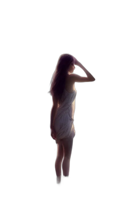 dress, staff, hair, hat transparent PNG cut-out