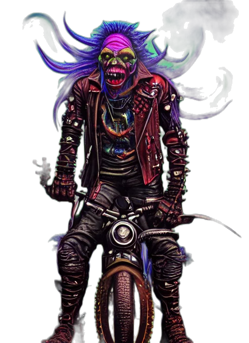 mask, jacket, cyberpunk, concept art transparent PNG cut-out
