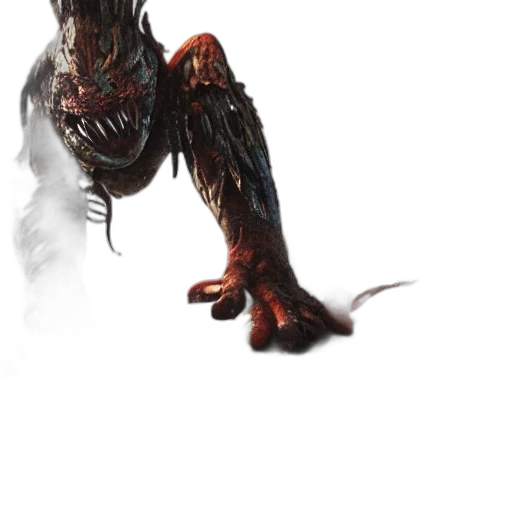 creature, dragon, animal, staff transparent PNG cut-out