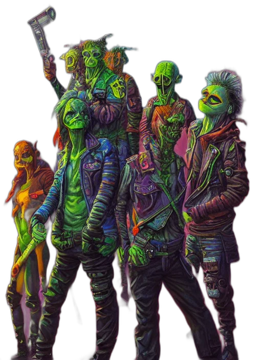 staff, jacket, concept art, cyberpunk transparent PNG cut-out