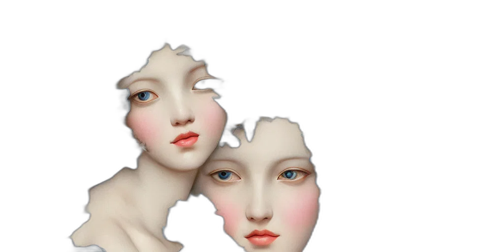 face, mask, crown, hair transparent PNG cut-out