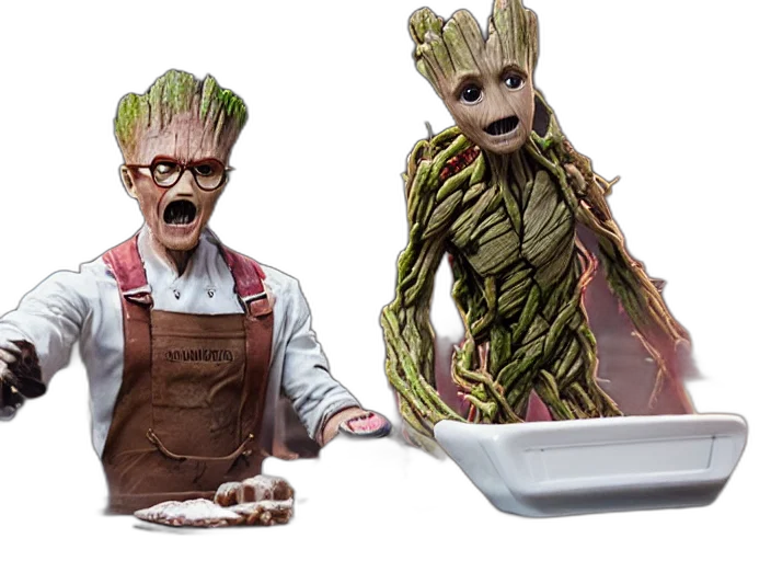 food, creature, concept art, 3d render transparent PNG cut-out