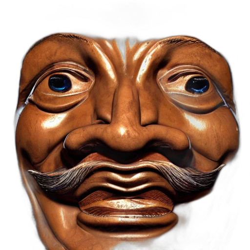 mask, face, staff, creature transparent PNG cut-out