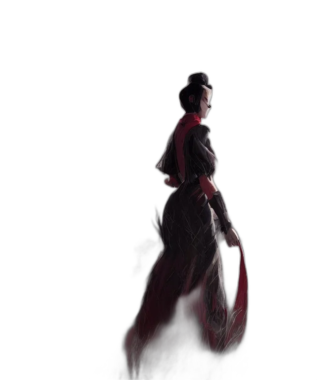 dress, staff, hair, crown transparent PNG cut-out