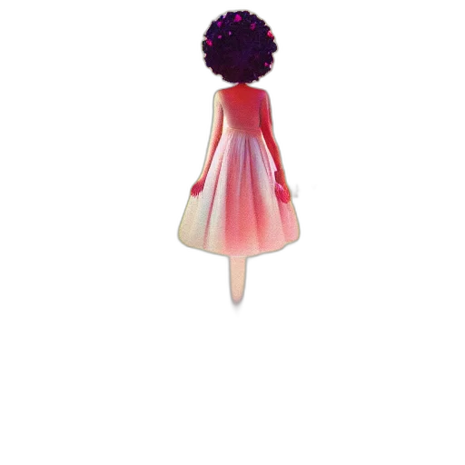 dress, flower, hair, crown transparent PNG cut-out