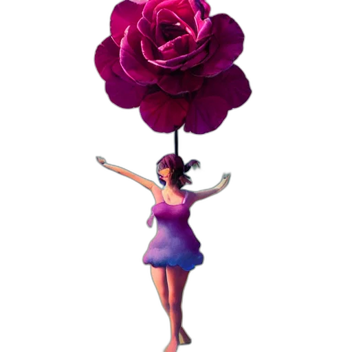 flower, dress, crown, umbrella transparent PNG cut-out