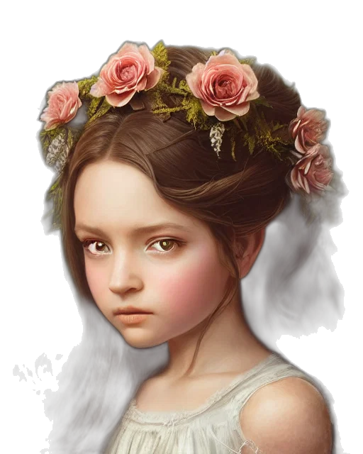 face, crown, jewelry, photorealistic transparent PNG cut-out