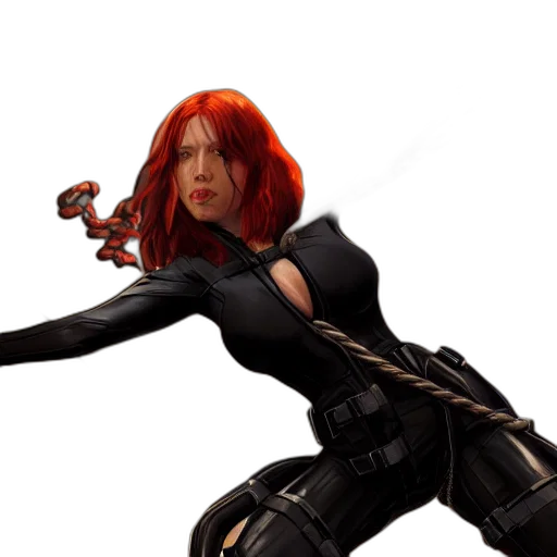 concept art, 3d render, comic book art, black transparent PNG cut-out