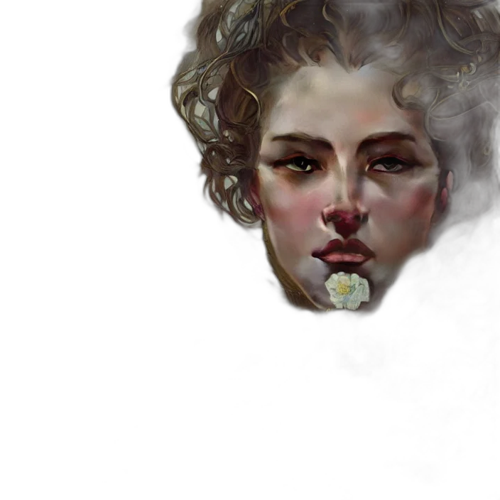 face, mask, crown, photorealistic transparent PNG cut-out
