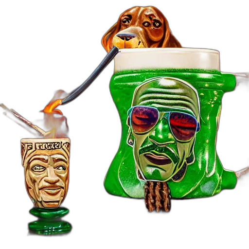mask, bottle, closeup, photorealistic transparent PNG cut-out