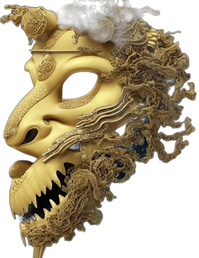 mask, jewelry, crown, dragon transparent PNG cut-out
