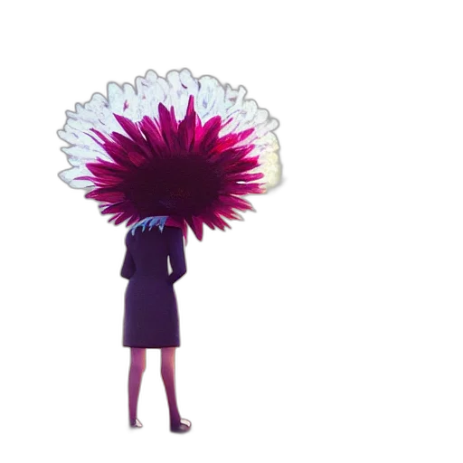 flower, umbrella, hat, hair transparent PNG cut-out