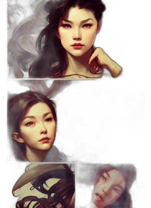 face, fantasy art, photorealistic, concept art transparent PNG cut-out