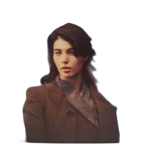 jacket, face, staff, hair transparent PNG cut-out