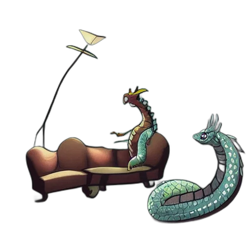 dragon, furniture, staff, crown transparent PNG cut-out