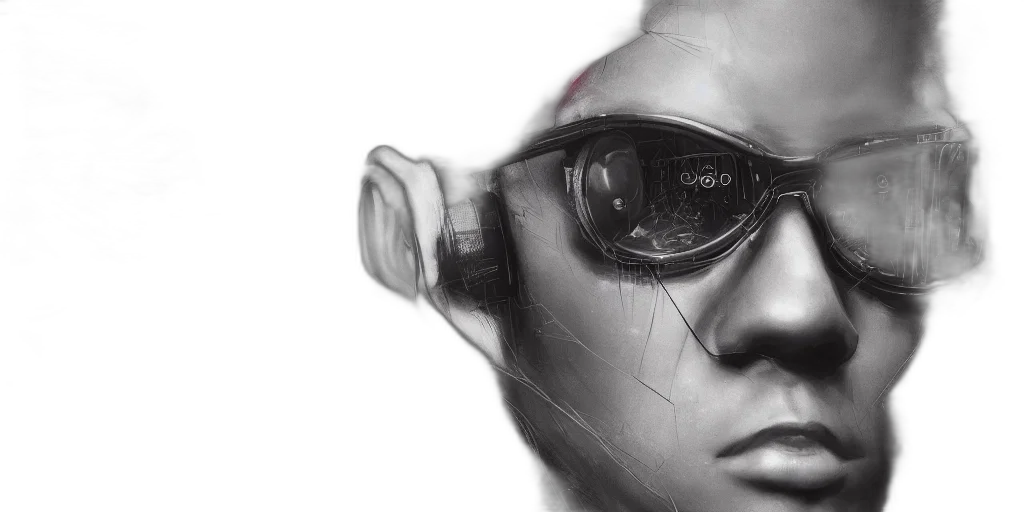 mask, face, robot, photorealistic transparent PNG cut-out