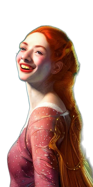 face, dress, crown, staff transparent PNG cut-out