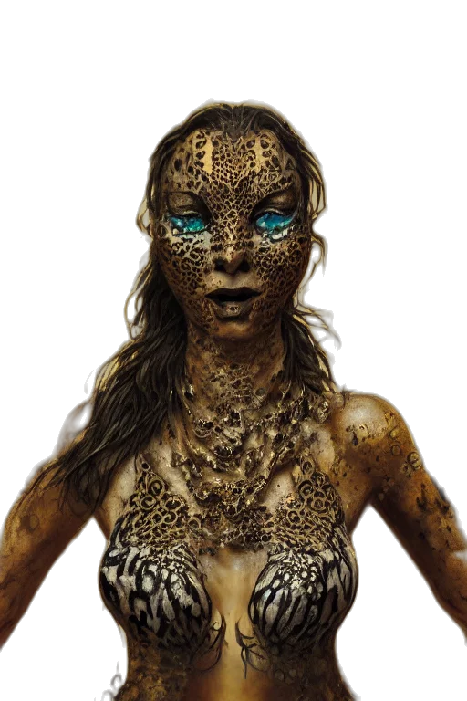jewelry, mask, creature, face transparent PNG cut-out