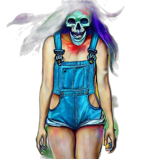 dress, mask, face, watercolor transparent PNG cut-out