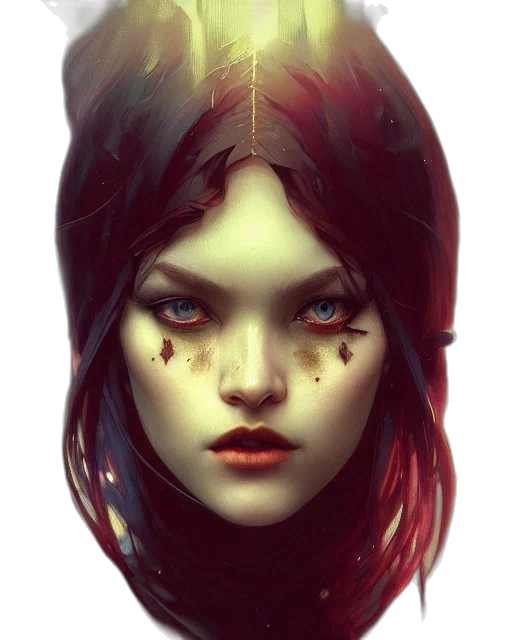 face, mask, crown, creature transparent PNG cut-out