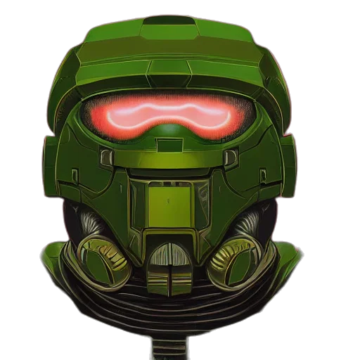 robot, mask, face, concept art transparent PNG cut-out