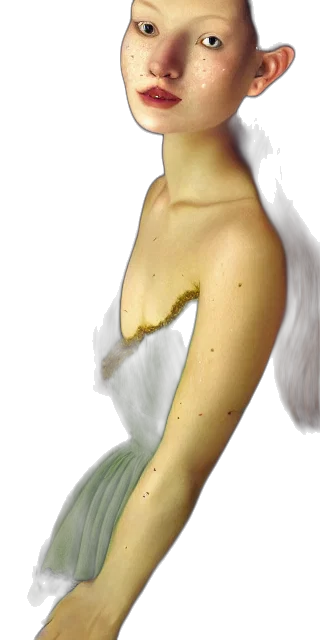 dress, creature, animal, staff transparent PNG cut-out