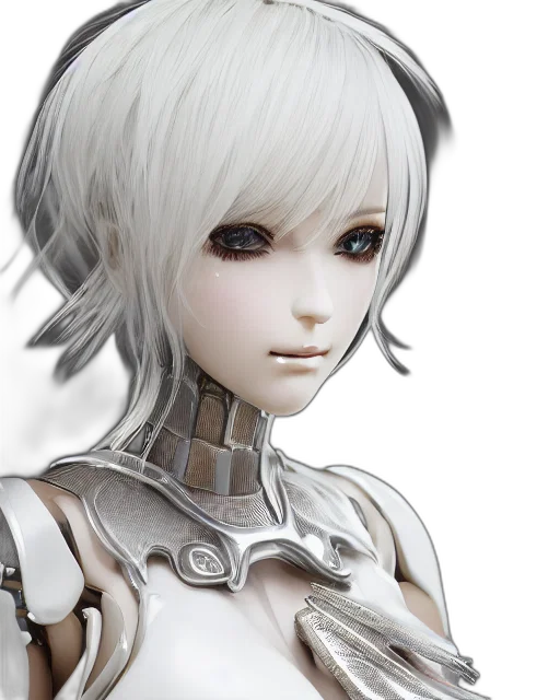 robot, face, 3d render, fantasy art transparent PNG cut-out