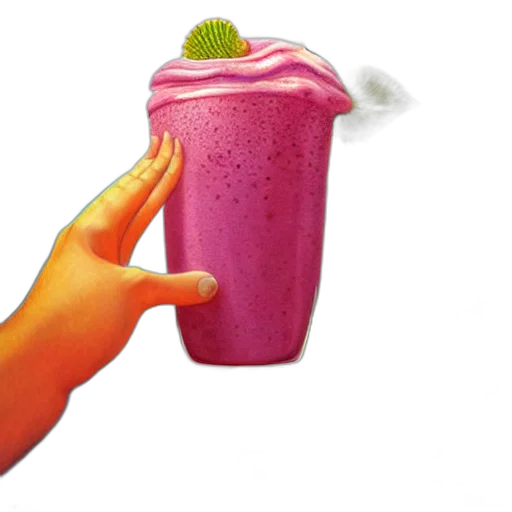 food, weapon, vaporwave, 3d render transparent PNG cut-out