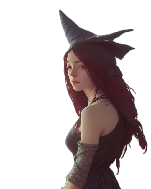 hat, staff, dress, mask transparent PNG cut-out