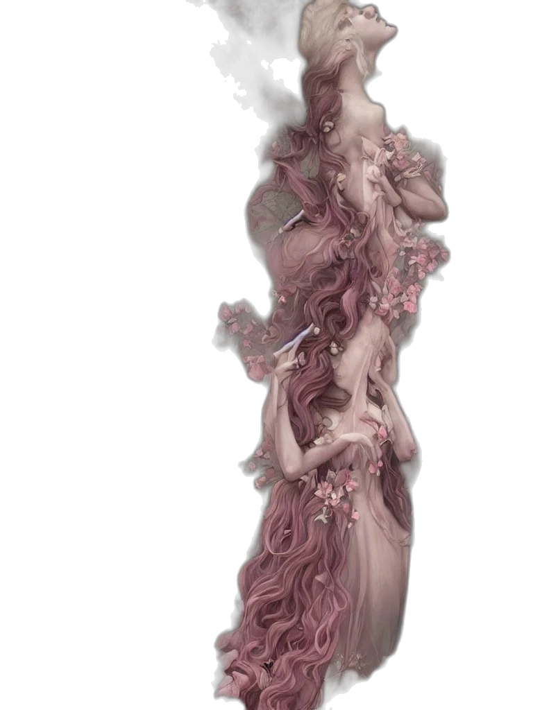 dress, creature, hair, jewelry transparent PNG cut-out