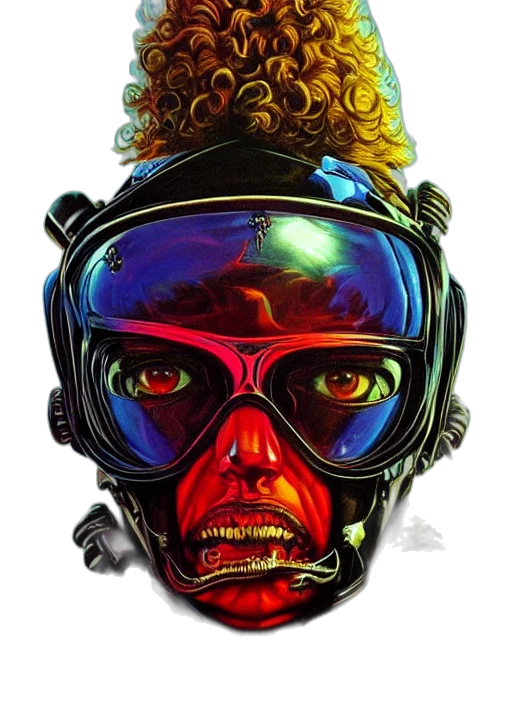 mask, face, robot, cyberpunk transparent PNG cut-out