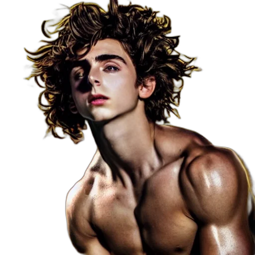 hair, face, creature, photorealistic transparent PNG cut-out