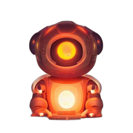 robot, creature, weapon, staff transparent PNG cut-out