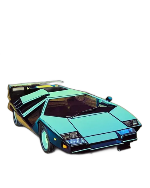 car, 3d render, concept art, pixel art transparent PNG cut-out