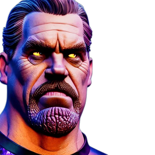 face, 3d render, comic book art, concept art transparent PNG cut-out