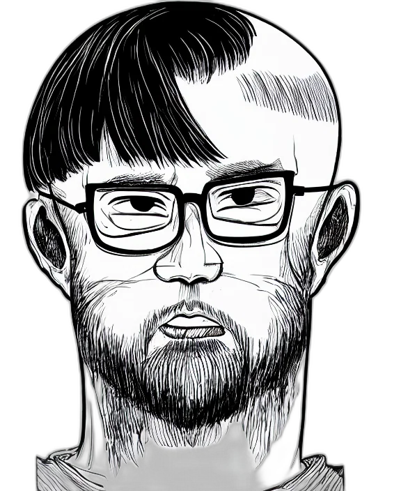 face, staff, creature, hair transparent PNG cut-out