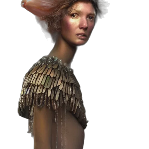 hair, dress, creature, face transparent PNG cut-out
