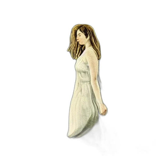 dress, staff, jewelry, hair transparent PNG cut-out