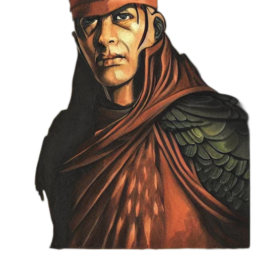 face, hat, crown, staff transparent PNG cut-out