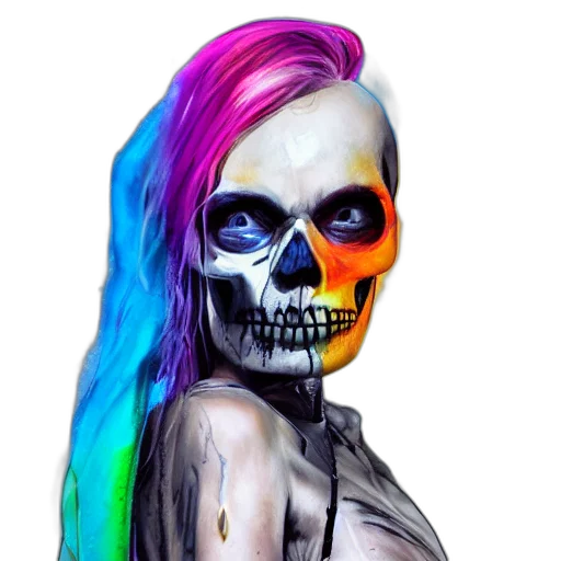 face, fantasy art, photorealistic, watercolor transparent PNG cut-out