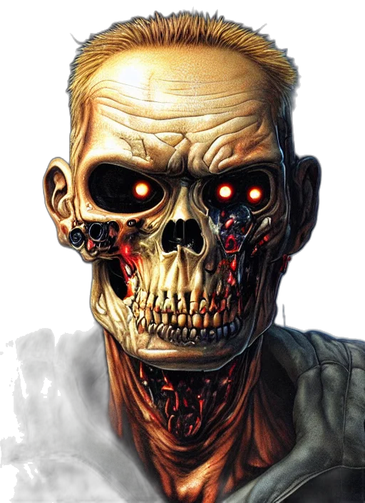 face, mask, robot, comic book art transparent PNG cut-out