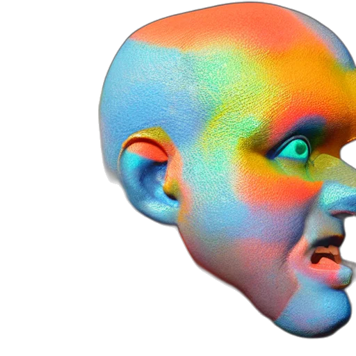 face, mask, robot, 3d render transparent PNG cut-out
