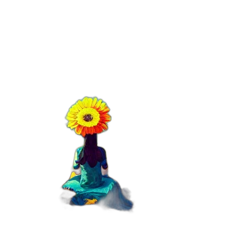 flower, crown, hat, robot transparent PNG cut-out