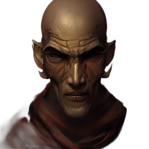 face, mask, staff, creature transparent PNG cut-out
